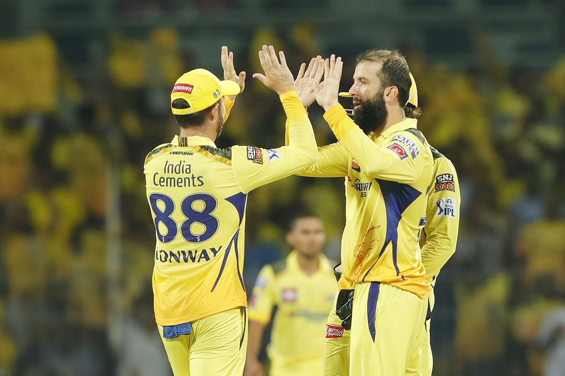 Moeen Ali celebrates a wicket. (Credits: Twitter)
